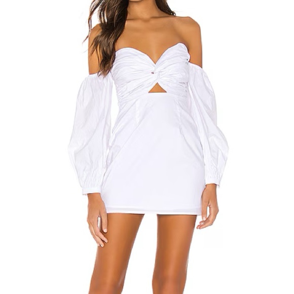 Superdown White Strapless Dress